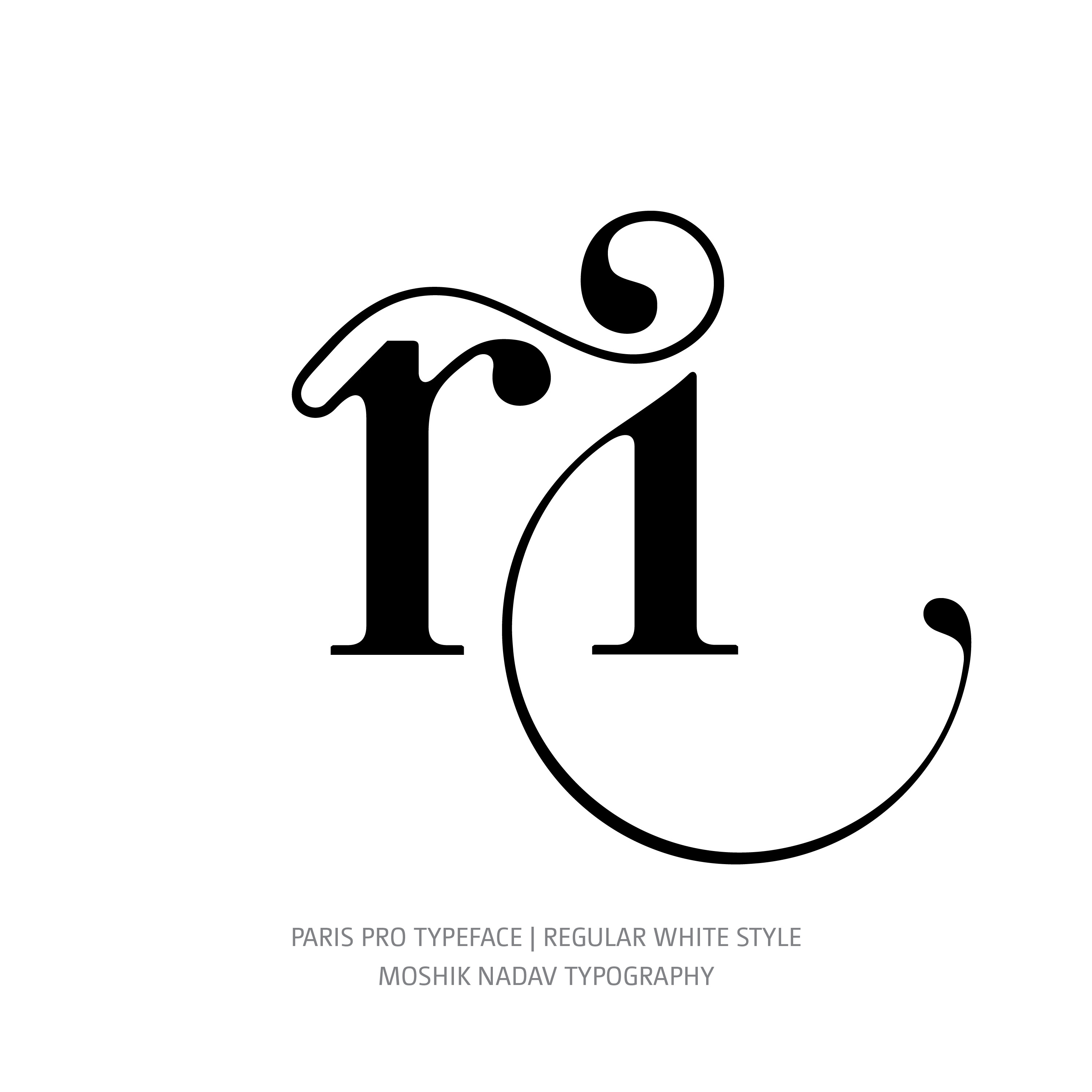 Paris Pro Typeface Regular White ri ligature