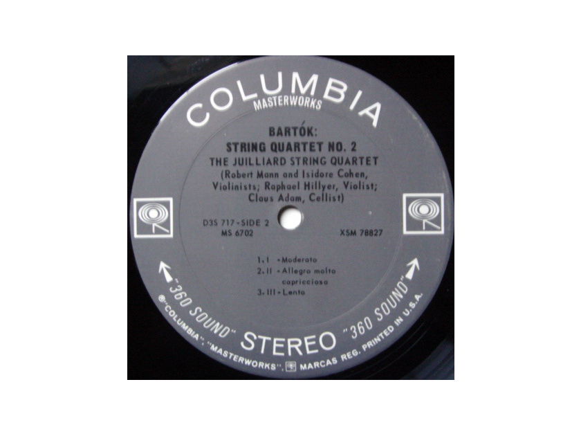 Columbia 2-EYE / JUILLIARD QT, - Bartok String Qartets No.1 & 2, NM-!