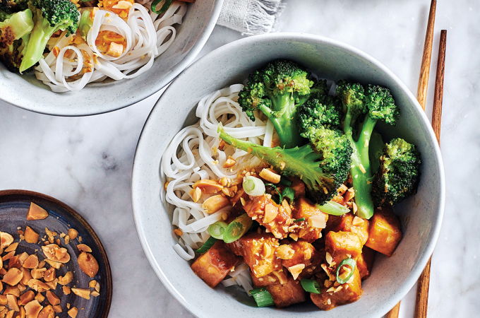 Tofu with Peanut Sauce
