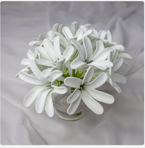 Tahitian Gardenia Flowerhead (6 Pack) - Realistic Artificial Flowers - Image 4