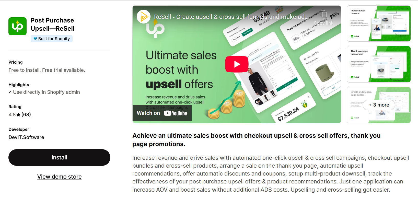 Post Purchase - Shopify checkout upsell app