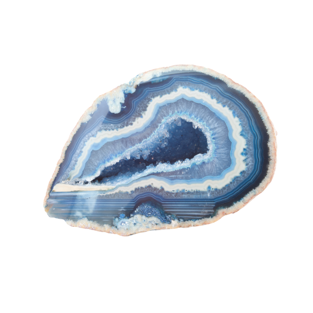 Agate Geode Blue Raw crystal