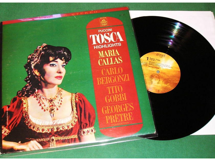 MARIA CALLAS - PUCCINI TOSCA HIGHLIGHTS - * ANGEL US PRESS - RECORDED IN FRANCE * NM 9/10 *