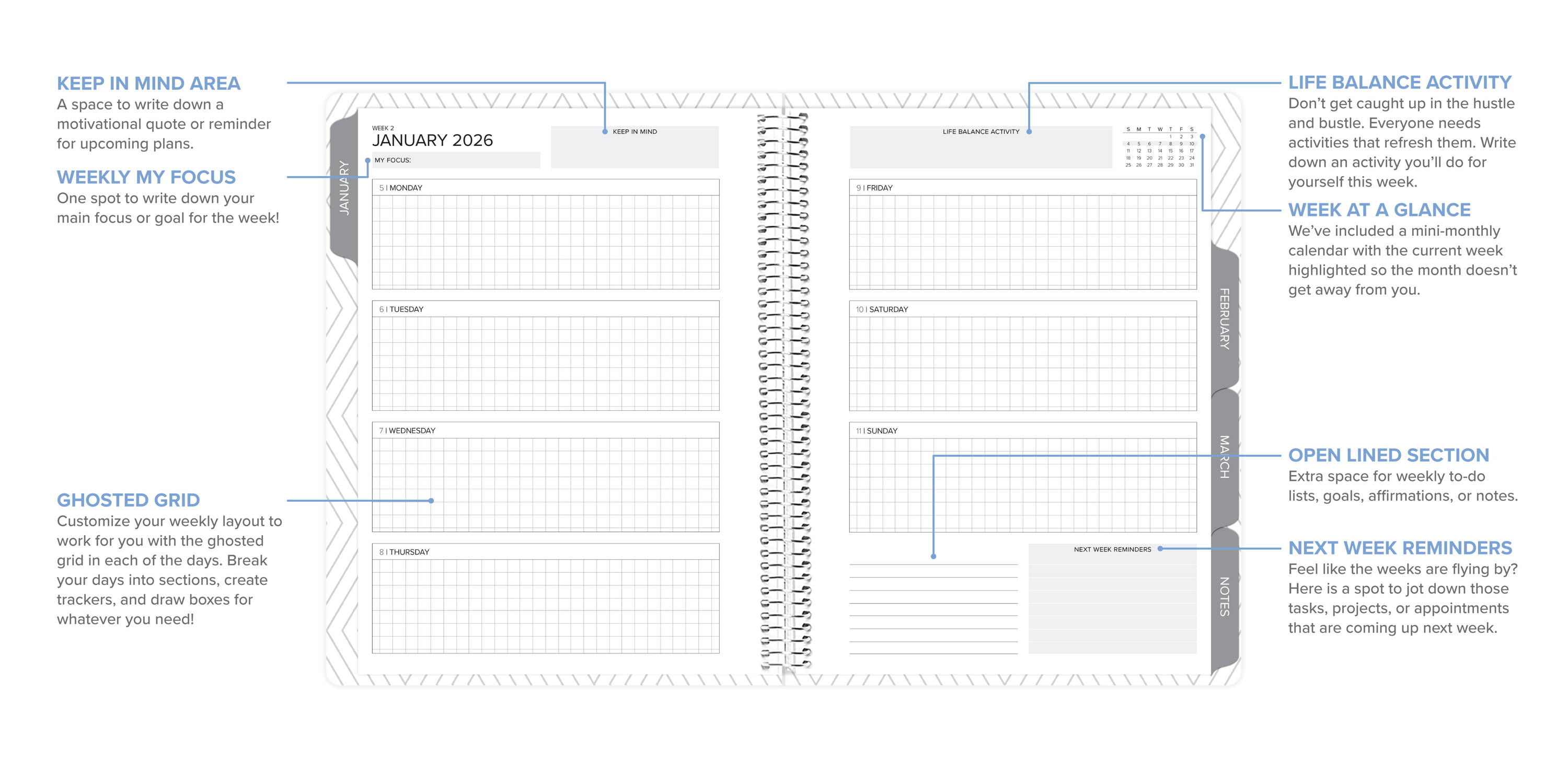 amplify planner weekly layout