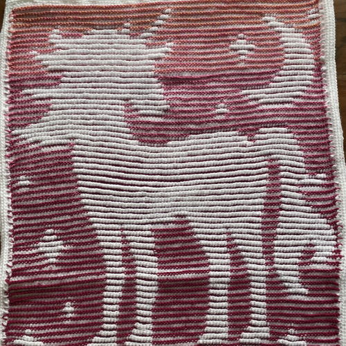 Unicorn mosaic overlay wall hanging pattern
