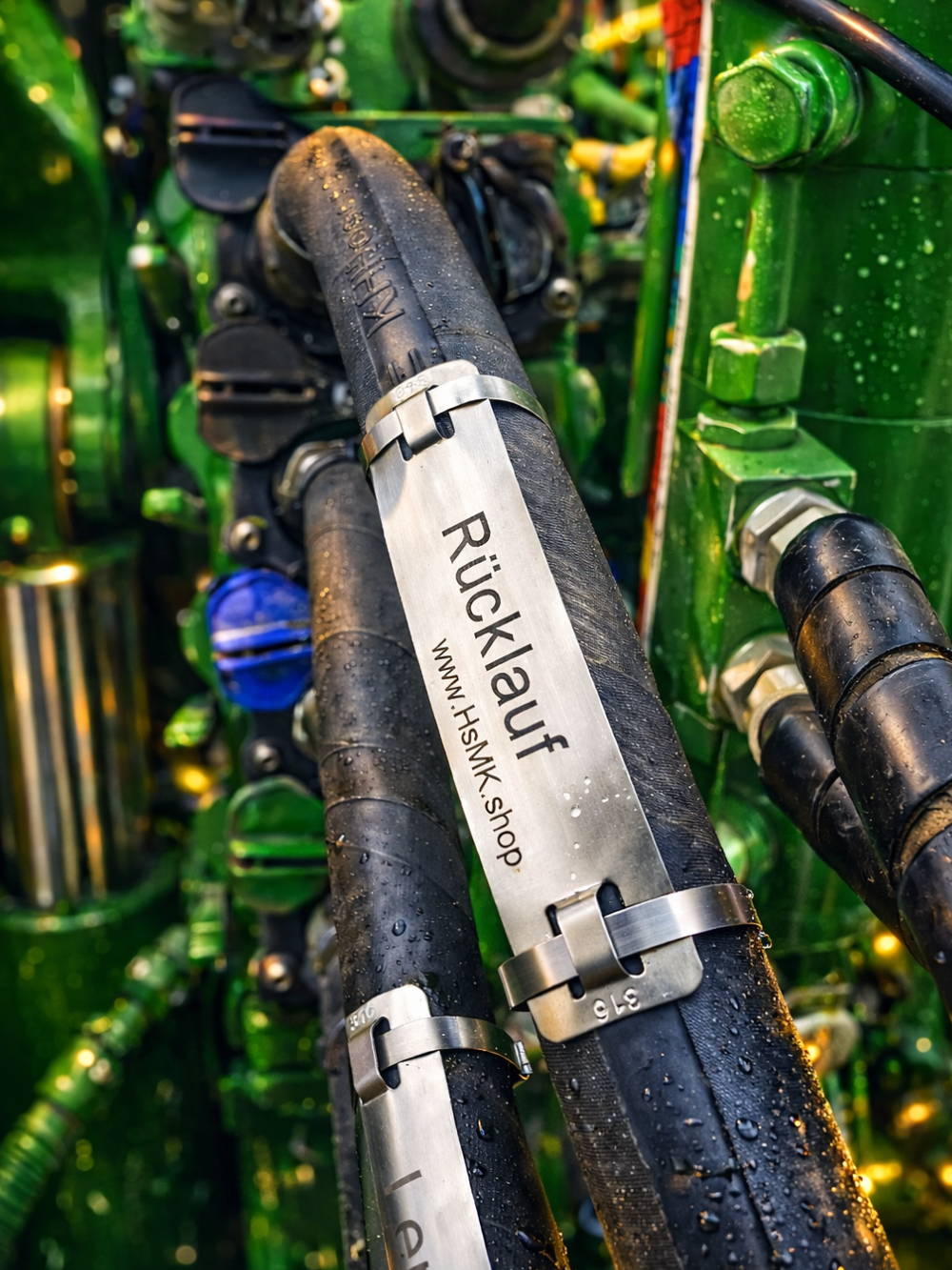 Lasergraviertes Edelstahl Typenschild für Maschinen und Anlagen