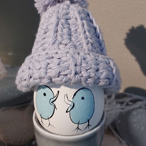 Haakpatroon ei-hoedje of eiwarmer!