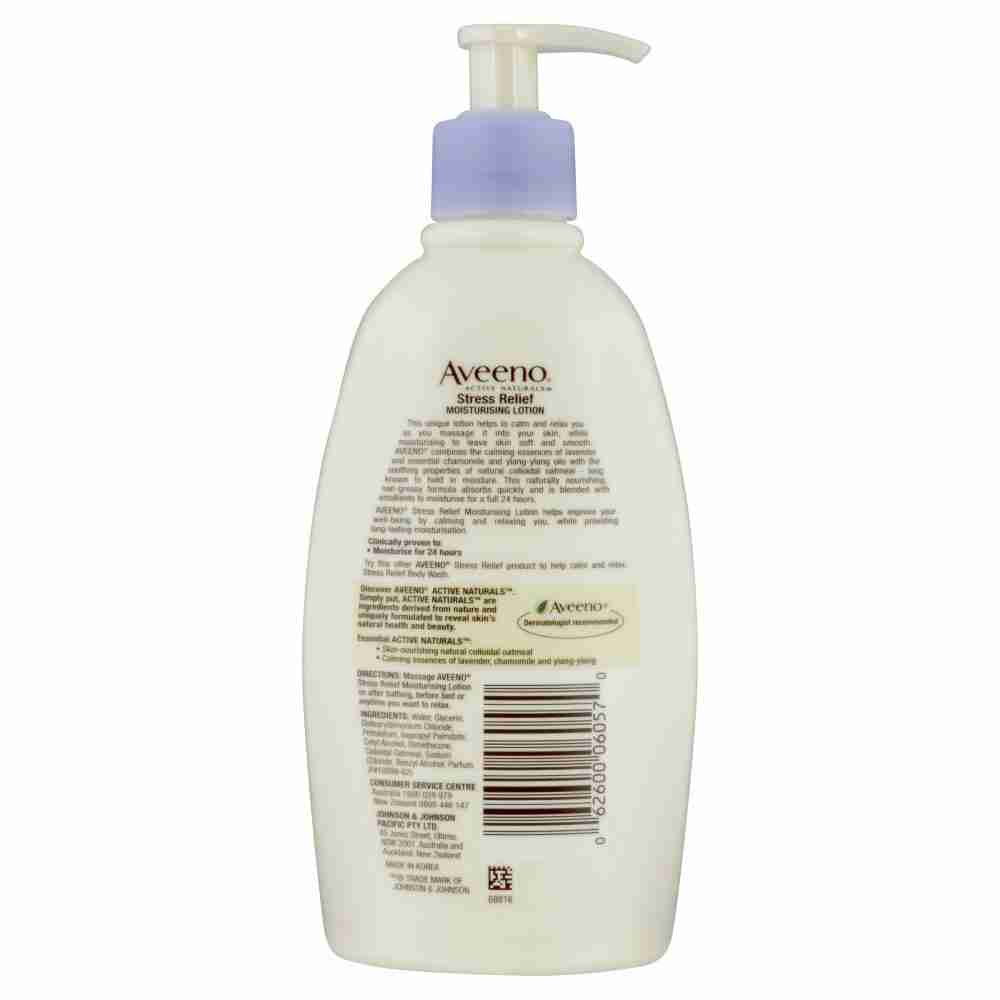 Aveeno Stress Relief Lavender Scented Moisturising Body Lotion 354mL - Image 2