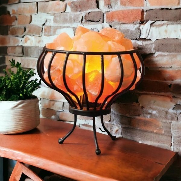 Salt Lamp - Cage Fire Basket Lamp