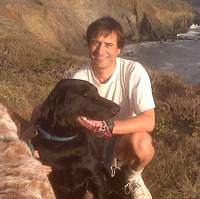 Founder and editor-in-chief Brooke Southall with my first-line-of-defense against rampaging coyotes, Shadow.