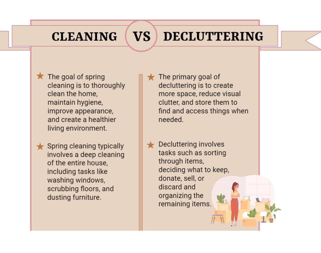 Spring cleaning vs decluttering