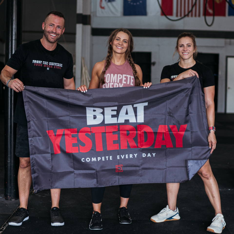 Beat Yesterday black Banner Flag
