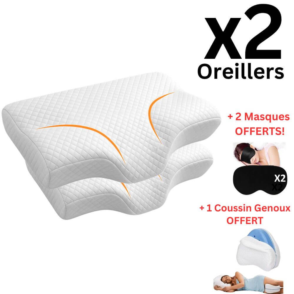 Oreiller Cervical Ergonomique, Oreiller Orthopedique Memoire de Forme