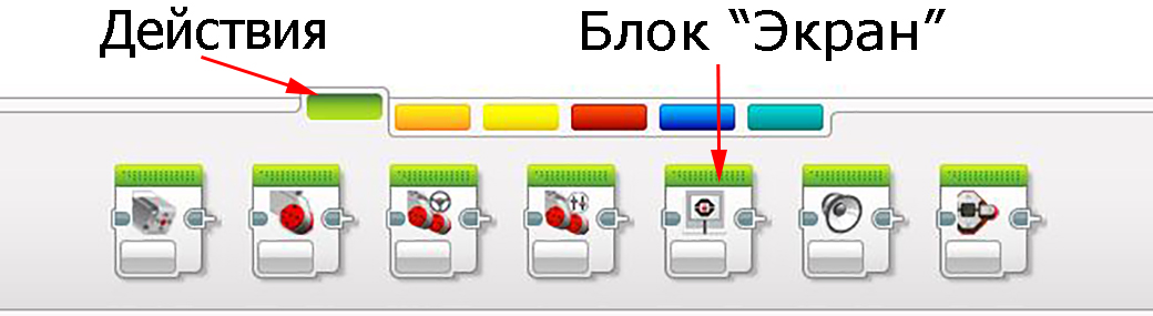 Чем управляют блоки зеленой палитры действие. Блоки программы ktuj vblcnjhvc tb3. Палитра блоков ev3.
