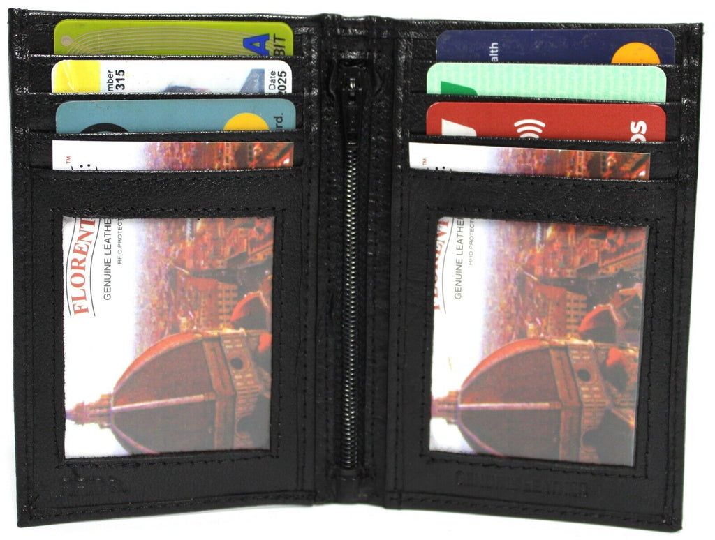 RFID Security Lined Leather Wallet Style 11008