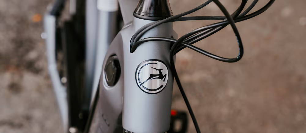 Gazelle electric bike headbadge