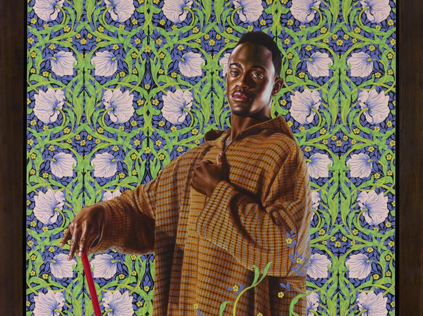 Image: David Lyon (detail). 2013. Oil on canvas.72 x 60 in. (182.9 x 152.4 cm). Purchased in honor of Harriet O'Banion Kelley with funds provided by The Walter F. Brown Family.2013.13. © Kehinde Wiley