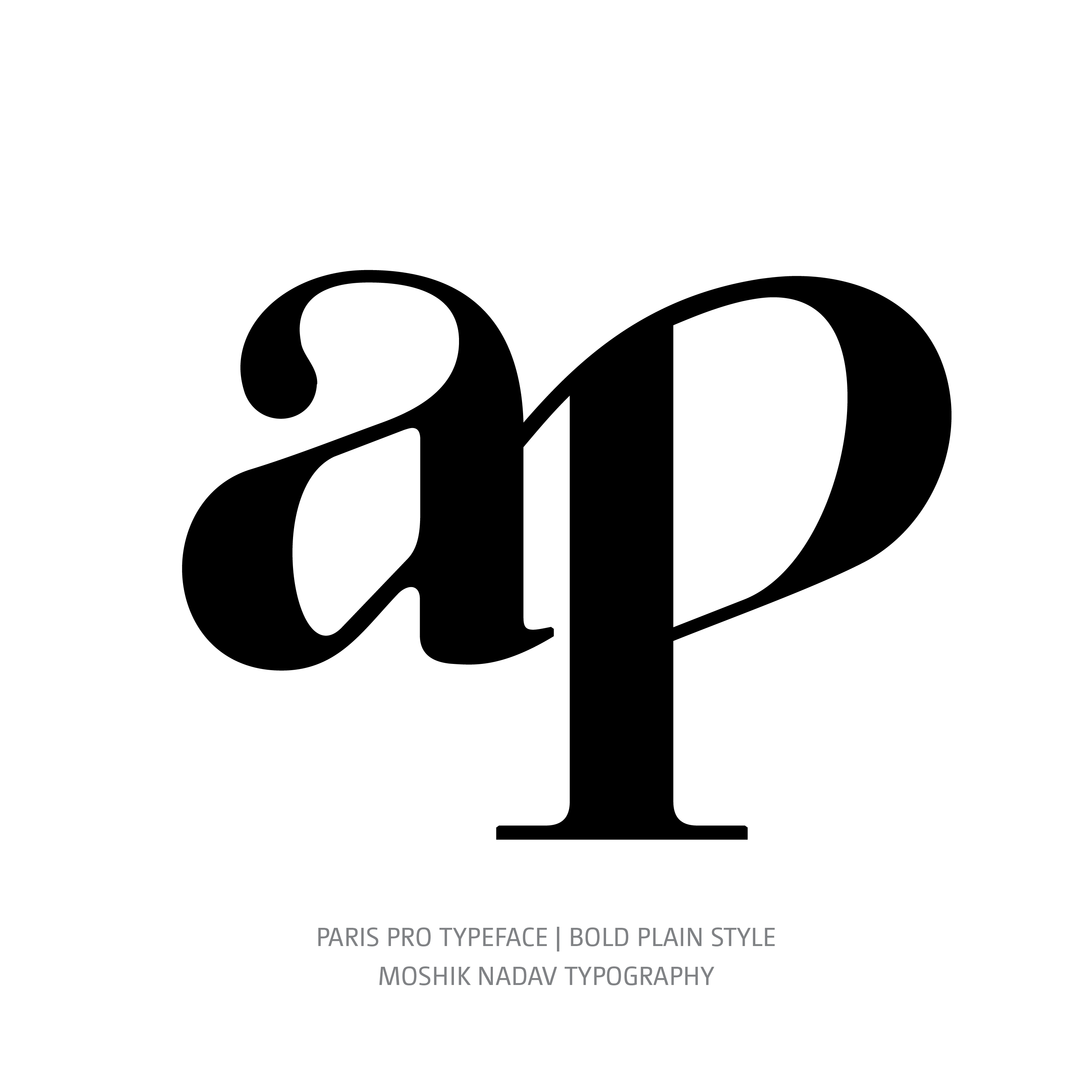Paris Pro Typeface Bold ap ligature