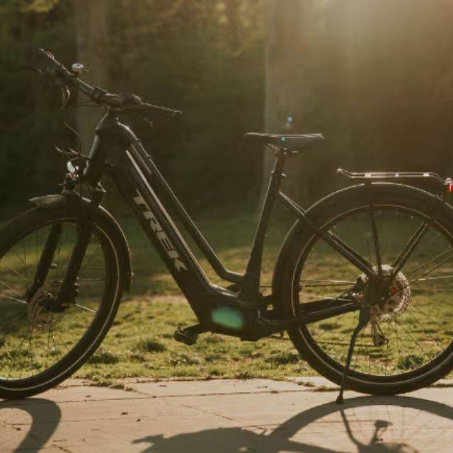 Upway bike lowered into shipping box