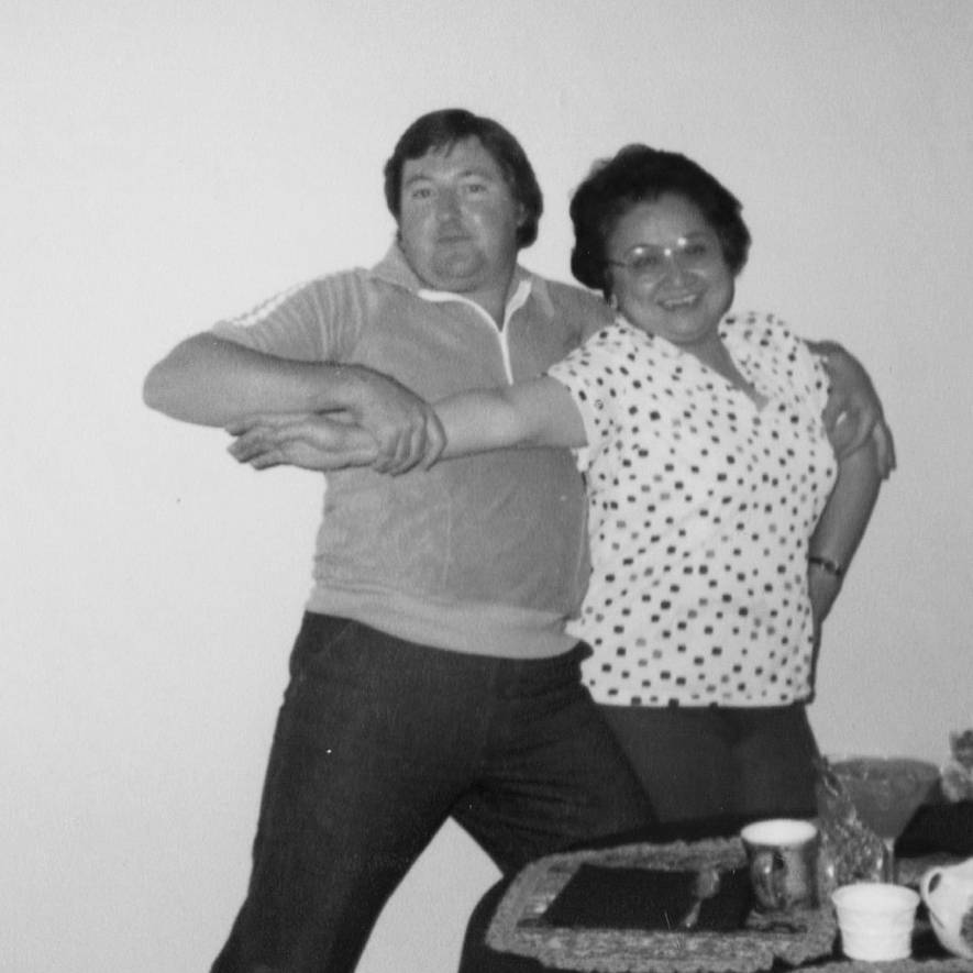 dad dancing tango with Philippine neighbor friend 