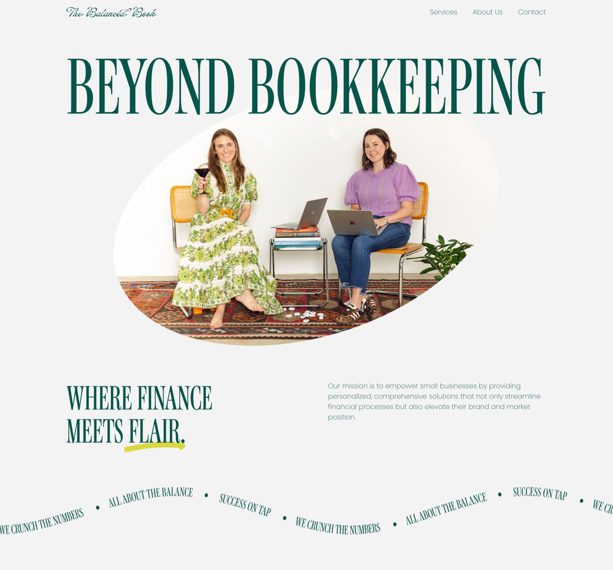 Screenshot of The Balanced Book, from the accountant websites collection.