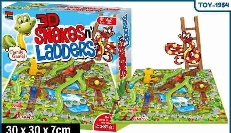 3D Snakes & Ladders Large Board Game