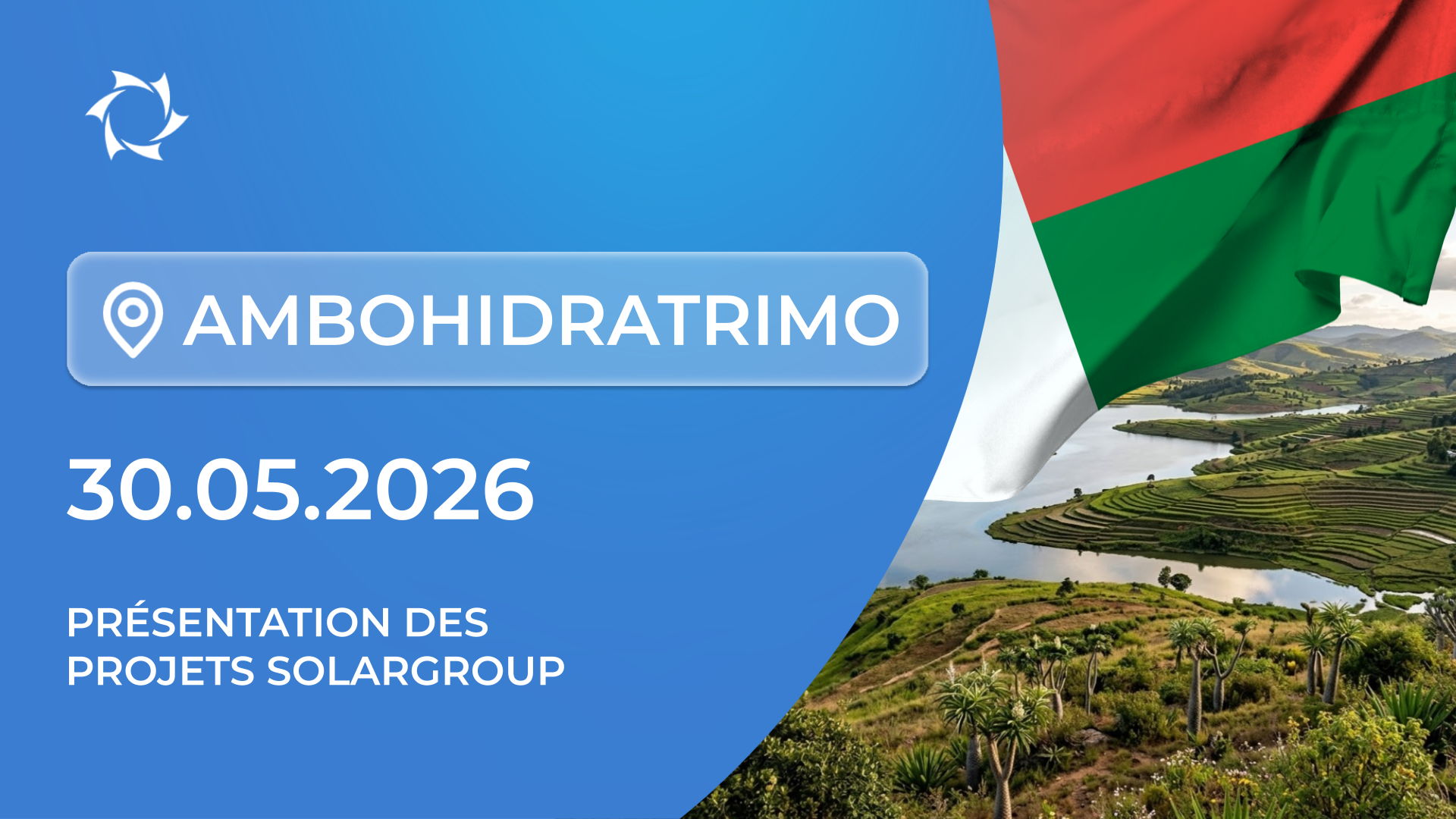 Présentation des projets SOLARGROUP à AMBOHIDRATRIMO à Madagascar