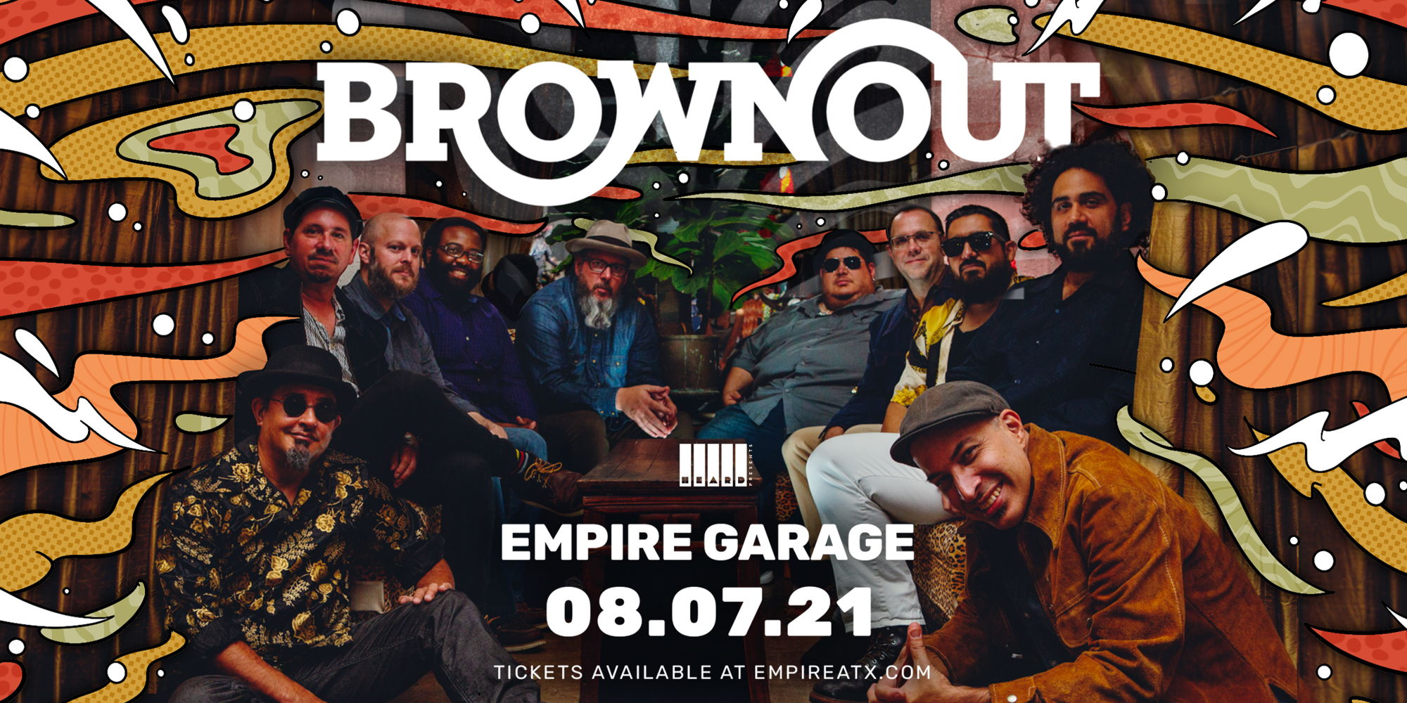 Brownout at Empire Garage 8/7 promotional image