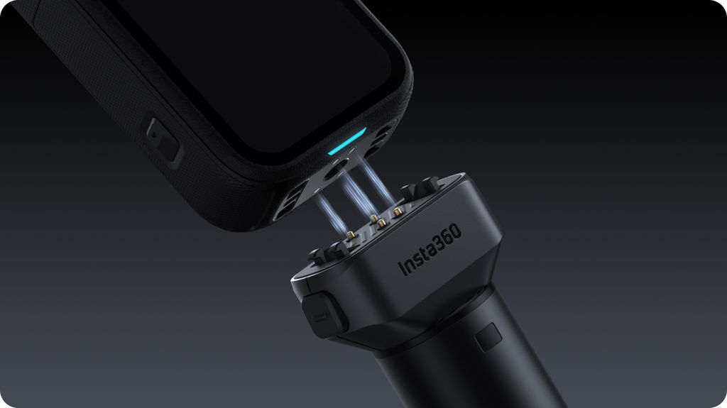 Insta360 X6 パワー自撮り棒 カメラとの接続端子