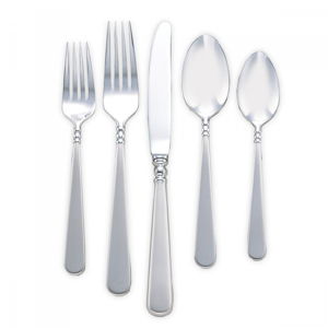 Service for 12 (60 Pieces) - Lenox Pearl Platinum Stainless Steel Flatware