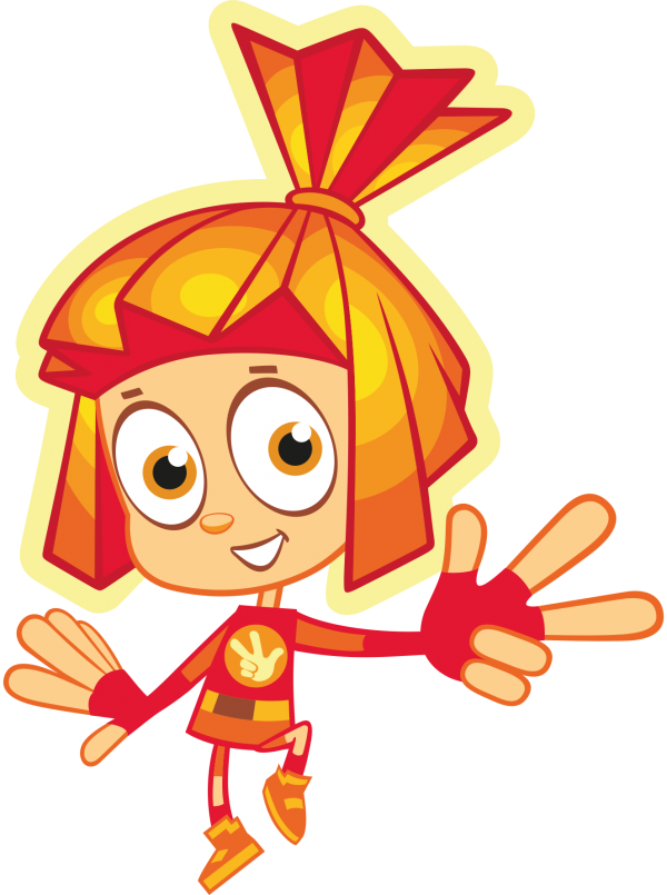 Герои мультфильма «Фиксики» и логотип в векторном формате pdf