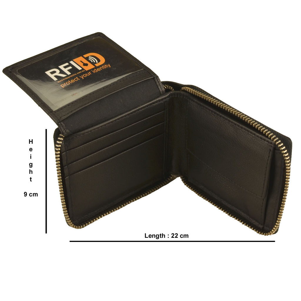 RFID Lined Cow Hide Leather Wallet Style 11011 - Image 2