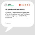 Testimonial from customer Cindy