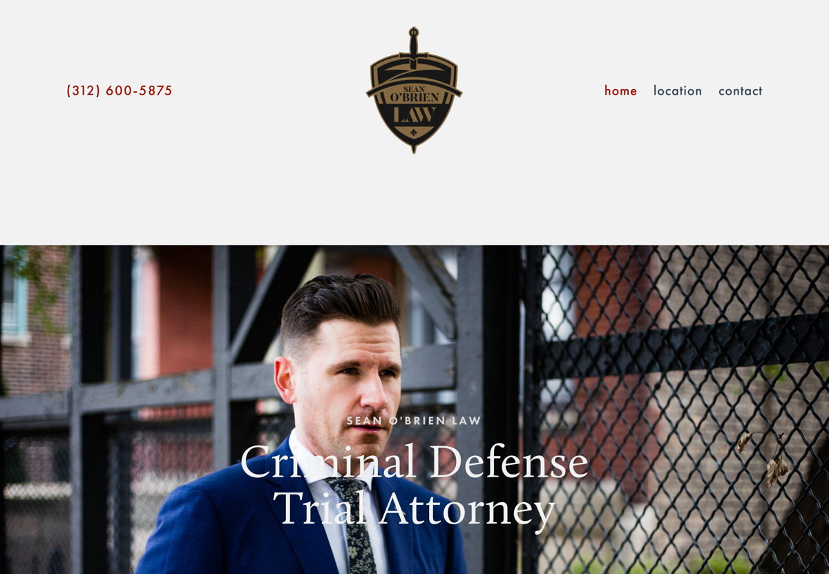 Screenshot of Sean O'Brien, from the lawyer websites collection.