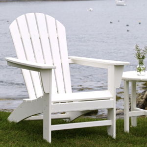 All-Weather Waterfall Adirondack Chair | Patio Chairs at L.L.Bean - White