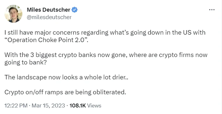 US crypto chokepoint