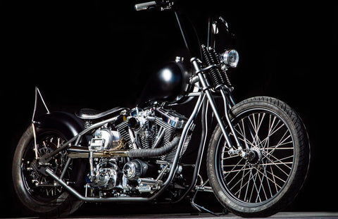 Custom chopper designed by Faith Forgotten Choppers