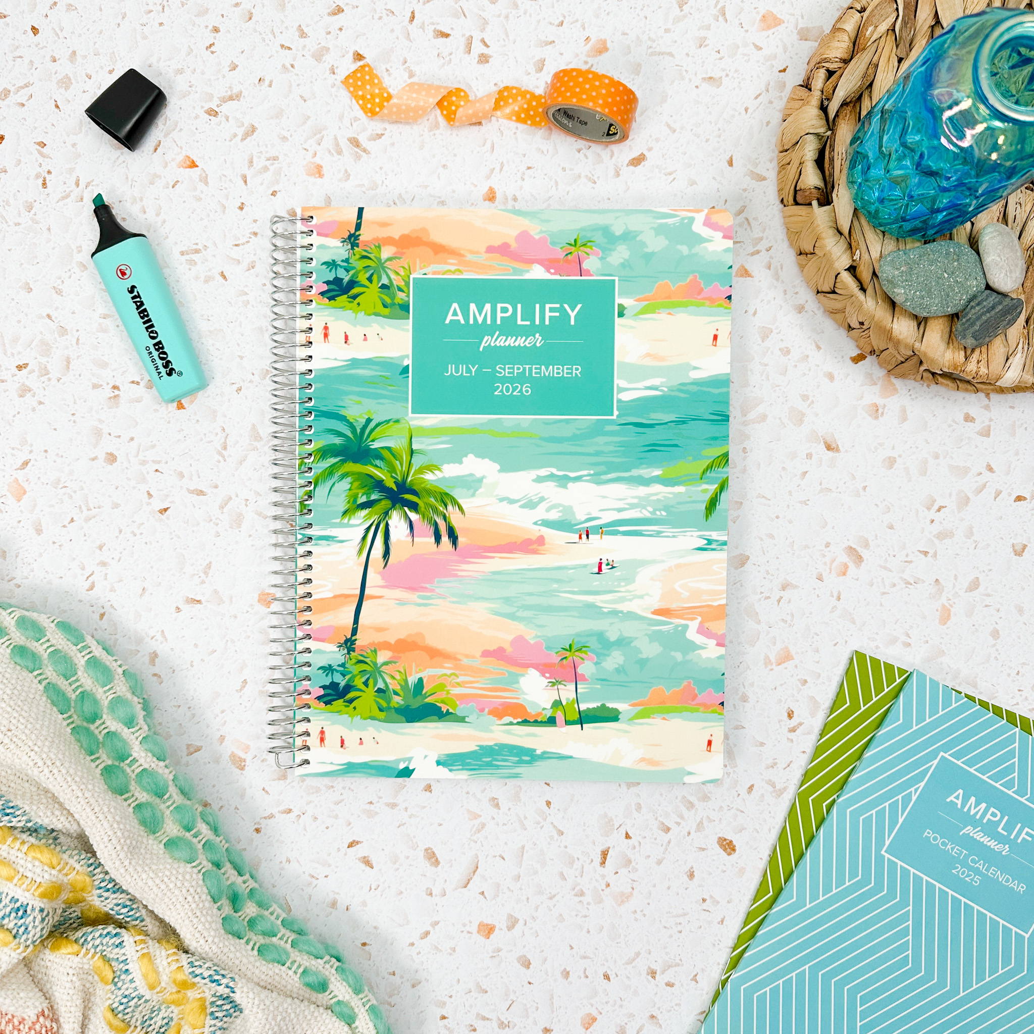 amplify planner 2025 daily planner in red