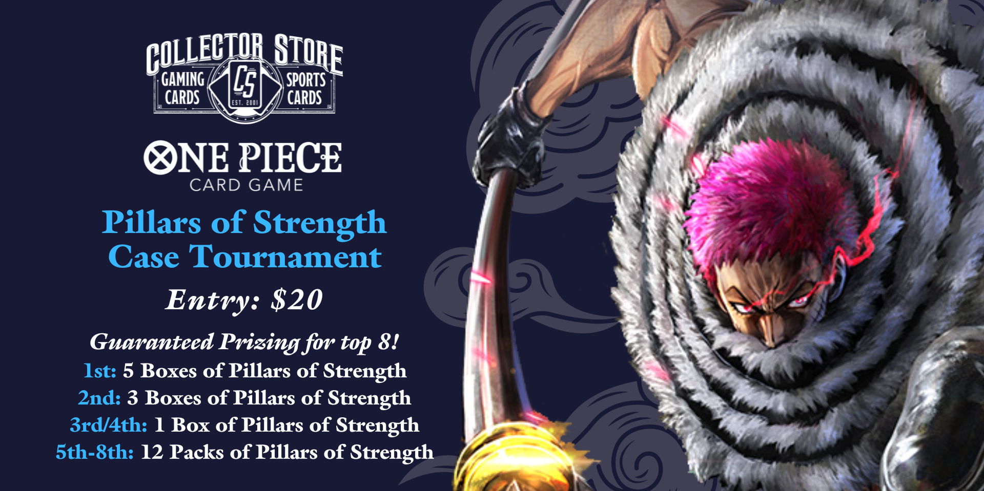 One Piece TCG Pillars of Strength Case Tournament promotional image