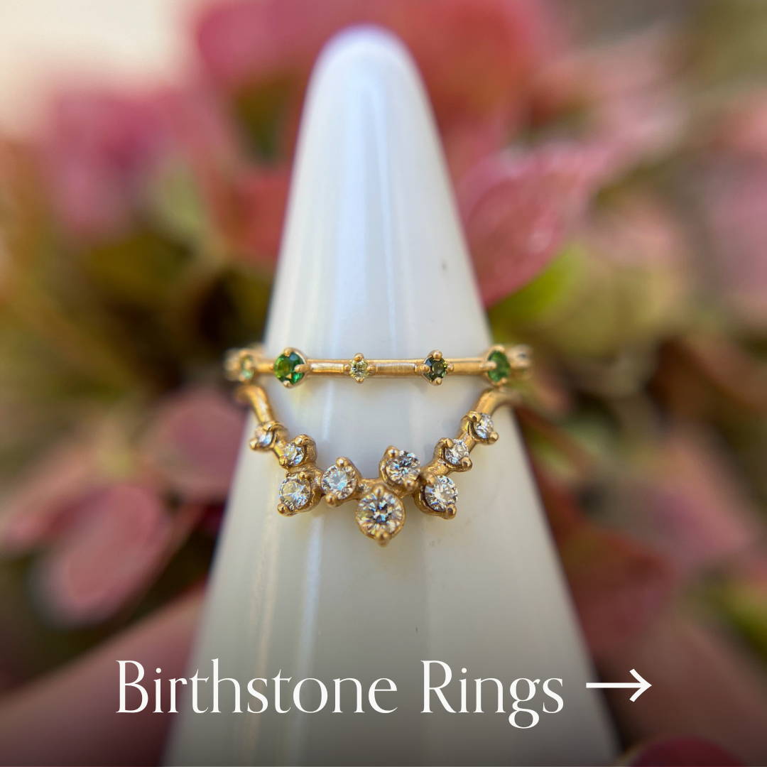 birthstone gold rings