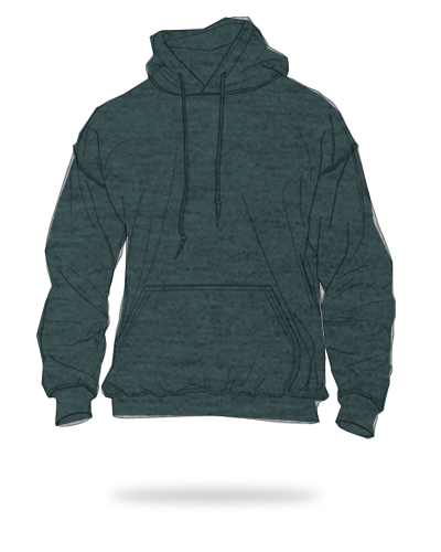 Dark heather adult fit cotton fleece pull over hoodie sj clothing manila philippines