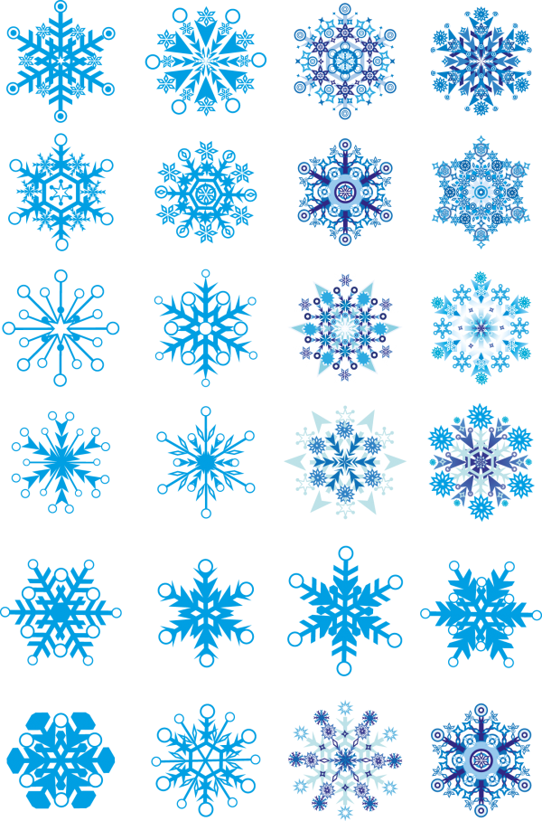 Снежинки — векторное изображение