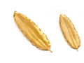 Set of Two Banana Leaf Trays Gold