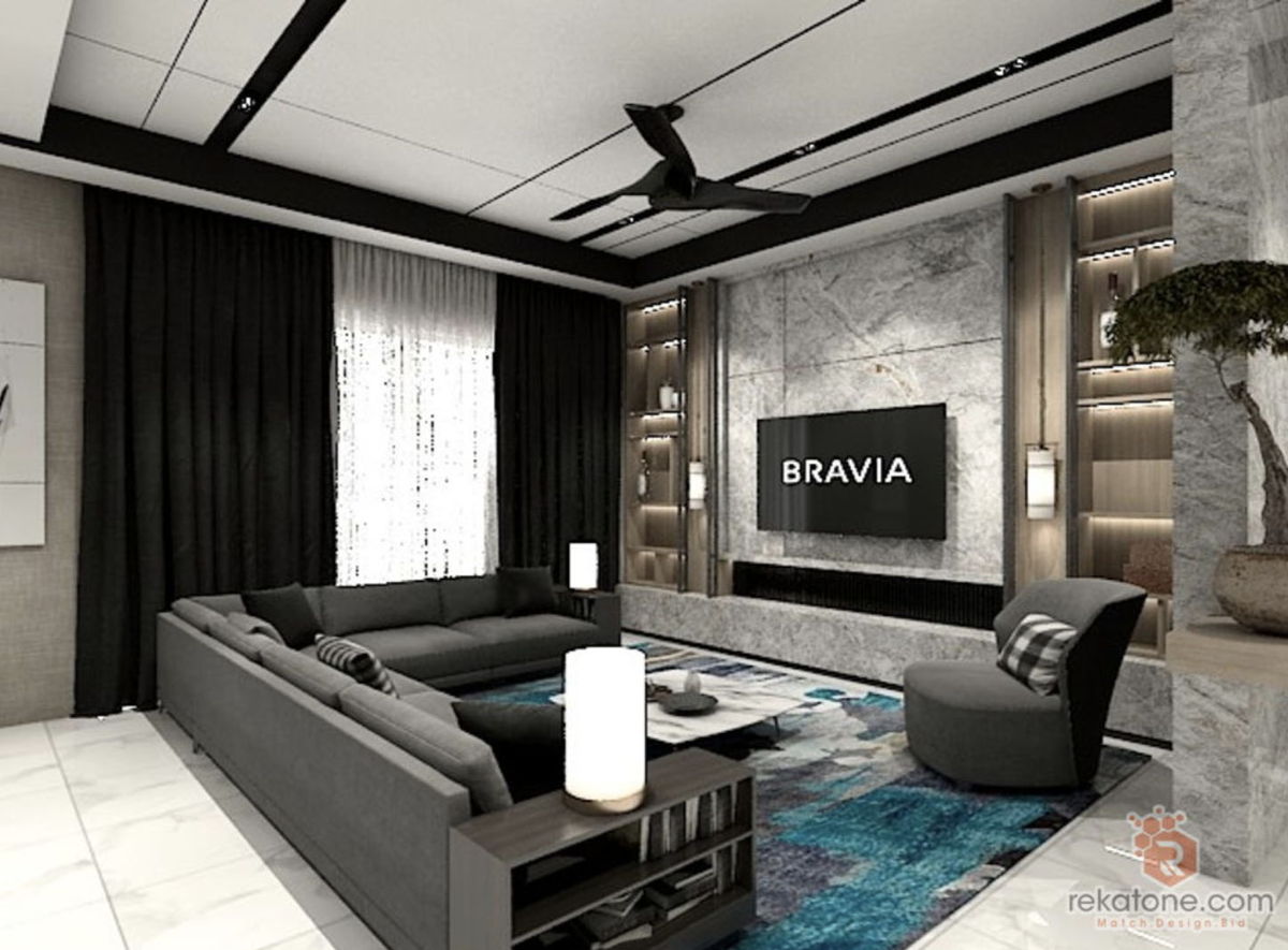 Modern living room wall interior design idea | rekatone.com