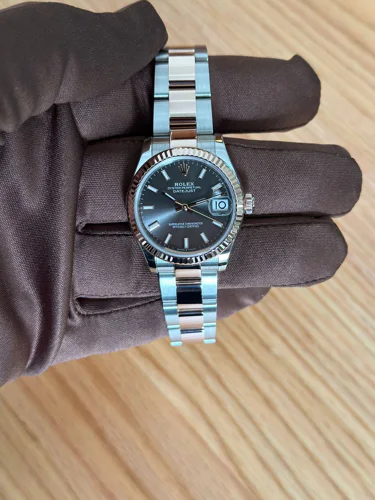 Rolex Datejust Rhodium Index Dial Oyster Bracelet