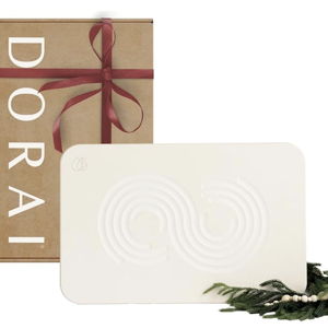 Dorai Home Bath Stone Mat 23.6"x15.4"| Luxury Diatomite Stone Bath Mat |Quickly Removes Water | Non-Slip, Quick-Dry Stone Bath Mat for Bathroom | Zen Sandstone
