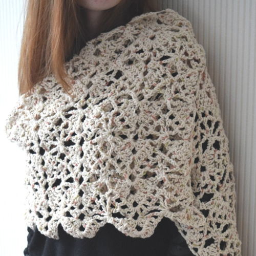 Summer Breeze Lace Crochet Shawl / Wedding Stole