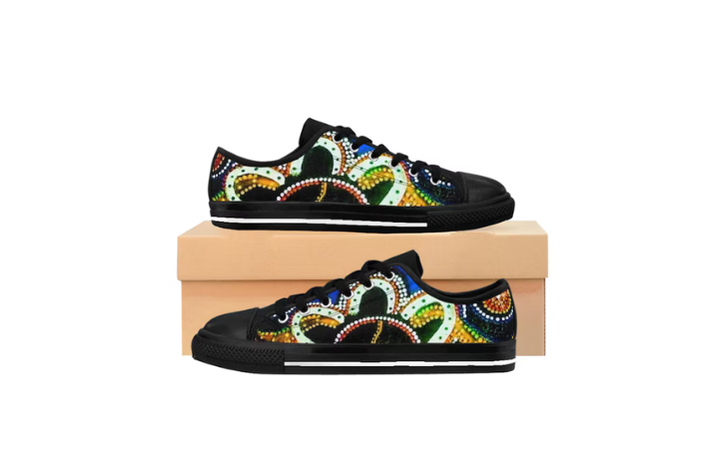Women's Artistic Canvas Sneakers, Everyday Style