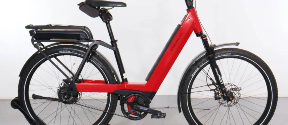 a Riese & Müller Nevo GT Vario step through electric city bike