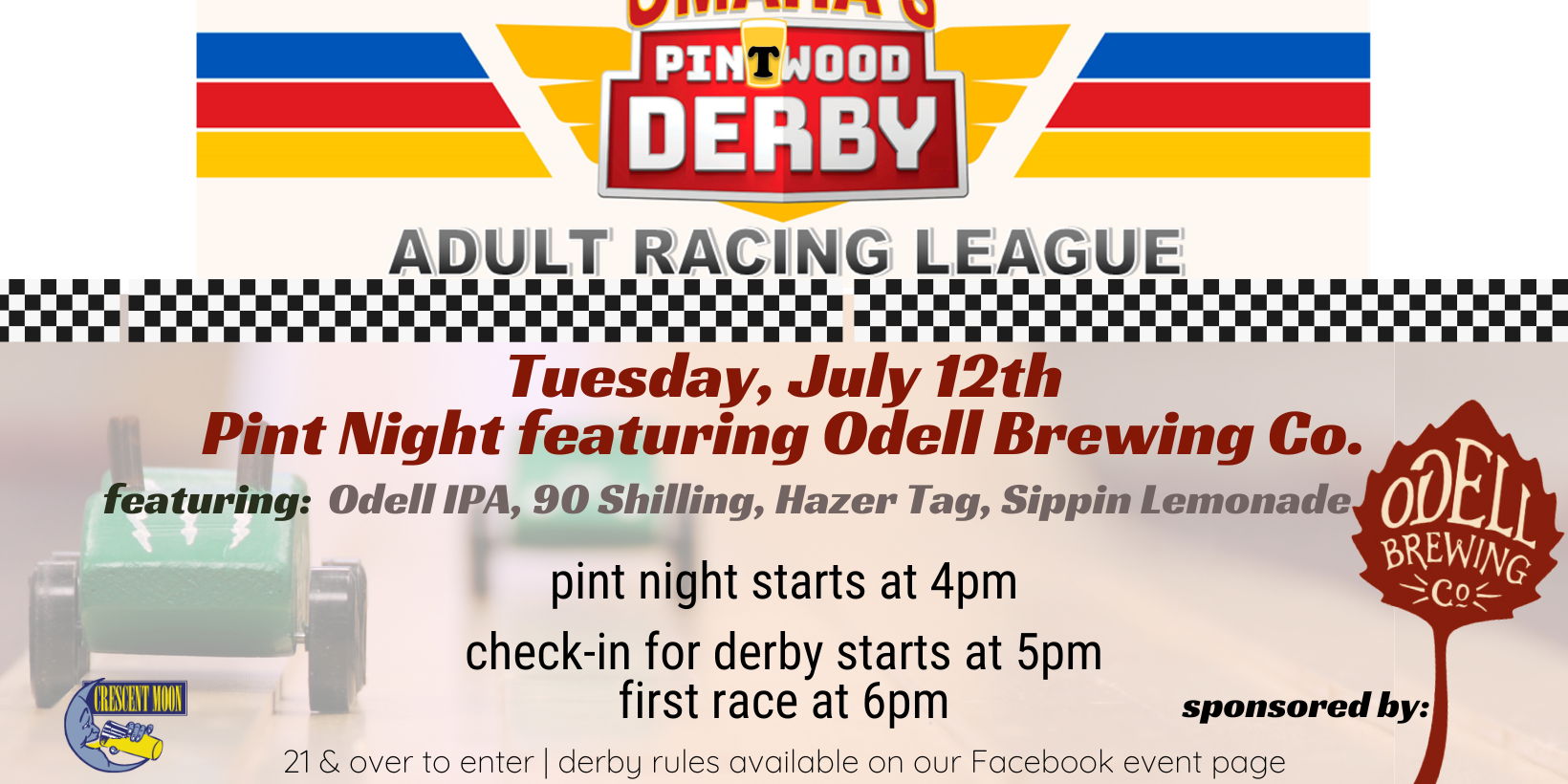 Pint Wood Derby Pint Night with Odell Brewing Co. promotional image
